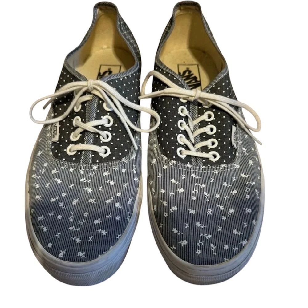Vans Black Grey White Printed Men’s Shoe Sz 10